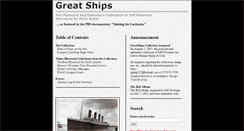 Desktop Screenshot of greatships.net